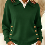 Vynette™ | V-Neck Sweater with Collar