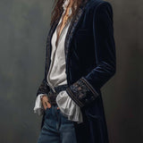 Women’s Longline Vintage Embroidered Jacket