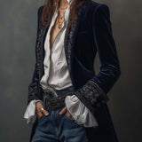 Women’s Long Vintage Embroidered Jacket