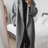 Women’s Long Double-Breasted Belted Trench Coat