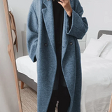 Women’s Long Double-Breasted Belted Trench Coat