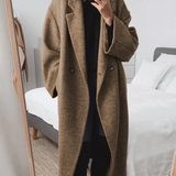 Women’s Long Double-Breasted Belted Trench Coat