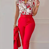 Florabel | Stylish Ruffle-Sleeve Set
