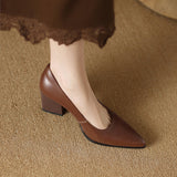 Zella Genuine Leather Heels
