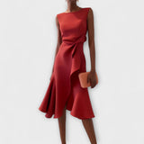 MARISSA™ –  Elegant Wrap-Style Sleeveless Dress