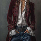 Women’s Long Vintage Embroidered Jacket