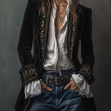 Women’s Longline Vintage Embroidered Jacket