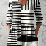 Women’s V-Neck Longline Blouse