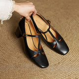Alysa Genuine Leather Heels