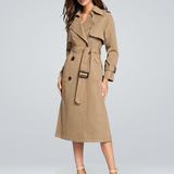 Women’s Double Breasted Belted Trench Coat
