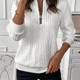 Charlotte | Cozy Zip-Up Cable Knit Sweater