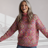 Donna | Floral Knit Turtleneck