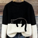 Caitlin | Casual Cat Graphic Sweater