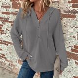 SIONI™ - Casual Long Sleeve V-Neck Hoodie Sweatshirt