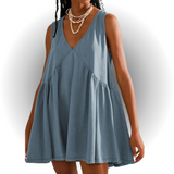 GARNETH™ – Casual Summer Sleeveless V-Neck Mini Dress