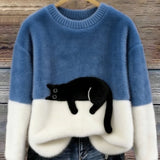 Caitlin | Casual Cat Graphic Sweater