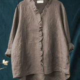 Women’s Ruffle Trim Lightweight Blouse