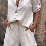 Melda | Breezy Buttoned Set