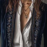 Women’s Vintage Embroidered Long Jacket