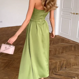 Liora™ | Strapless Elegant Midi Dress