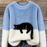 Caitlin | Casual Cat Graphic Sweater