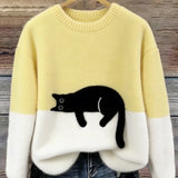 Caitlin | Casual Cat Graphic Sweater