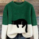 Caitlin | Casual Cat Graphic Sweater