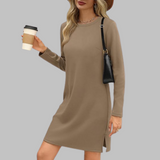 TATLO™ - Casual Long Sleeve Round Neck Mini Dress
