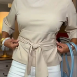Women’s Tie Waist Fitted Top