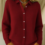Women’s Collared Knit Cardigan