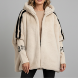 Women’s Plush Teddy Hooded Zip Up Jacket