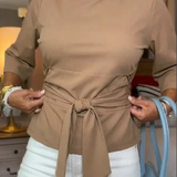 Women’s Tie Waist Fitted Top
