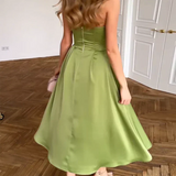 Liora™ | Strapless Elegant Midi Dress