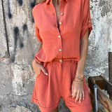 Melda | Breezy Buttoned Set