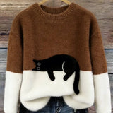 Caitlin | Casual Cat Graphic Sweater