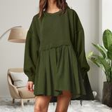 KARIYAH™ - Cozy Loose-Fit Long Sleeve Midi Dress