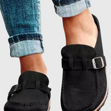 Valencia | Suede Buckle Comfort Clogs