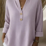 Lucinda™ | Henley Button Top