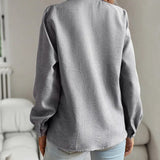 Women’s Polo Collar Button Down Blouse