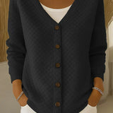 Laverne™ | Quilted Button-Front Cardigan