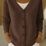 Laverne™ | Quilted Button-Front Cardigan