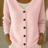 Laverne™ | Quilted Button-Front Cardigan