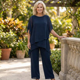 Kimmy | Draped Top with Palazzo Pants
