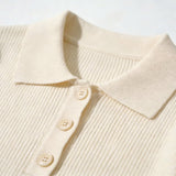 Madeline | Knitted Button-Collar Pullover