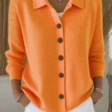 Josephine™ | Button-Front Collared Cardigan