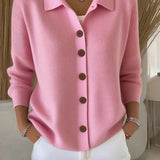 Josephine™ | Button-Front Collared Cardigan