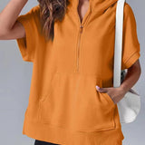 HISPER™ - Relaxed Oversized Half-Zip Summer Hoodie