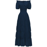 AIZA™ – Classic Corset Long Retro Maxi Dress
