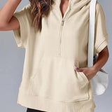 HISPER™ - Relaxed Oversized Half-Zip Summer Hoodie