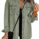 Women’s Oversized Distressed Trucker Jacket